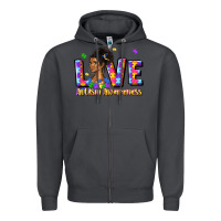 Smoke love autism awareness Zipper Hoodie - JahusDesignShop