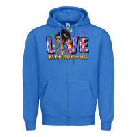 True Royal love autism awareness Zipper Hoodie - JahusDesignShop