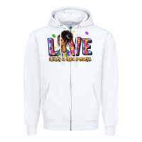 White love autism awareness Zipper Hoodie - JahusDesignShop
