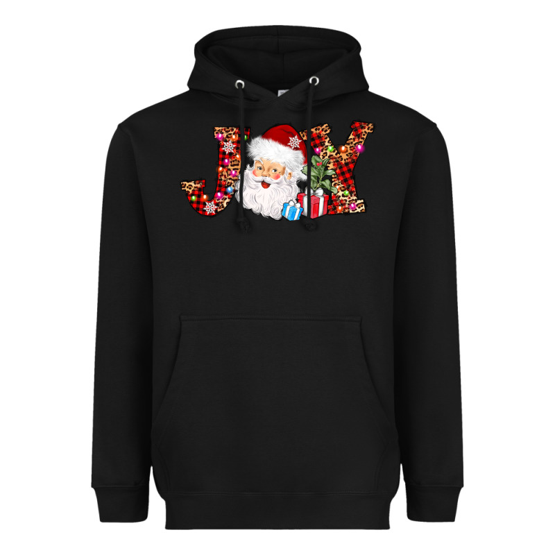 Joy Christmas Santa Heavyweight Hoodie by AdoDesignShop | Teevron