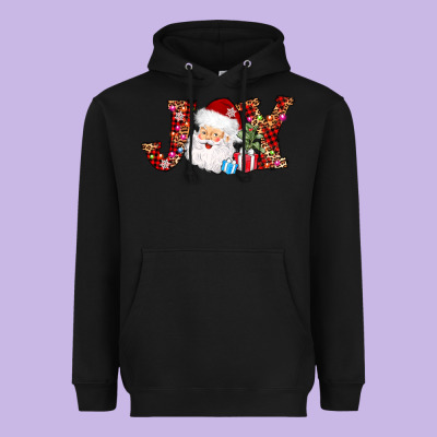 Joy Christmas Santa Heavyweight Hoodie Designed By Adodesignshop