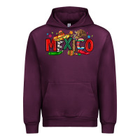 Mauve Wine colorful mexico collage Urban Hoodie - LillyAllenDesigns