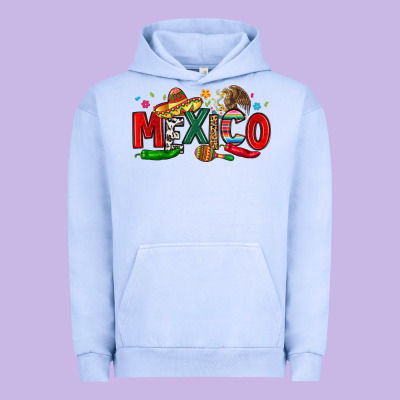 Colorful Mexico Collage Urban Hoodie Designed By Lillyallendesigns