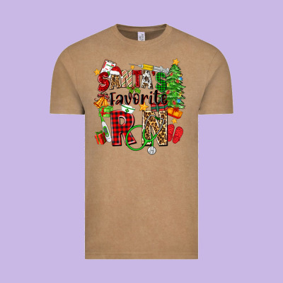 Santa's Favorite Rn Vintage Tee Designed By Zillion Design Studio