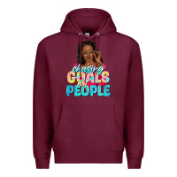 Burgundy chasing goals not people Premium Hoodie - NancyCooperArtShop