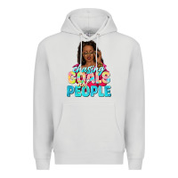 Dove Grey chasing goals not people Premium Hoodie - NancyCooperArtShop