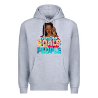 Heather Grey chasing goals not people Premium Hoodie - NancyCooperArtShop