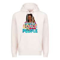 Pale Pink chasing goals not people Premium Hoodie - NancyCooperArtShop
