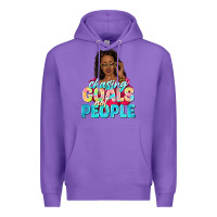 Purple chasing goals not people Premium Hoodie - NancyCooperArtShop