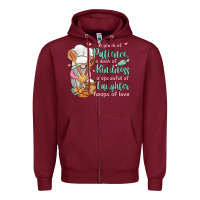Burgundy a pinch of patience a dash of kindness a spoonful Zipper Hoodie - JahusDesignShop
