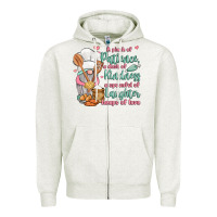 Oatmeal Heather a pinch of patience a dash of kindness a spoonful Zipper Hoodie - JahusDesignShop