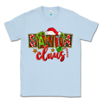 Dusty Blue Christmas santa claus Classic Tee - FaDigitalArtStudio
