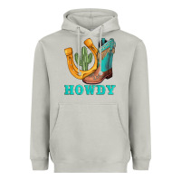 Moon Dust howdy turquoise cowboy boots horseshoe Heavyweight Hoodie - AdoDesignShop