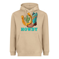 Mushroom howdy turquoise cowboy boots horseshoe Heavyweight Hoodie - AdoDesignShop
