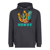 Smoke howdy turquoise cowboy boots horseshoe Heavyweight Hoodie - AdoDesignShop