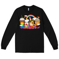 Black rainbow coffee cups Long Sleeve Tee - Zillion Design Studio