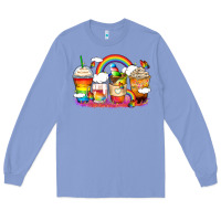 Colony Blue rainbow coffee cups Long Sleeve Tee - Zillion Design Studio