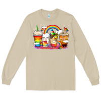 Mushroom rainbow coffee cups Long Sleeve Tee - Zillion Design Studio