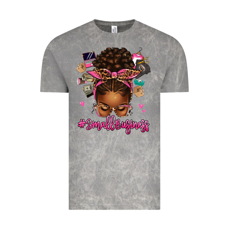 Small Business Afro Messy Bun Vintage Tee by texasbilliewilder | Teevron