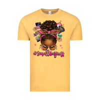 Vintage Mustard small business afro messy bun Vintage Tee - texasbilliewilder