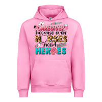 Fuchsia Pink caregiver because nurses need heroes Urban Hoodie - LillyAllenDesigns