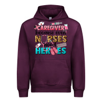 Mauve Wine caregiver because nurses need heroes Urban Hoodie - LillyAllenDesigns