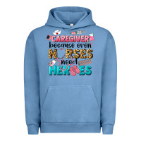 Pigment Pebble Blue caregiver because nurses need heroes Urban Hoodie - LillyAllenDesigns