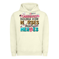 Pigment Pistachio caregiver because nurses need heroes Urban Hoodie - LillyAllenDesigns