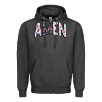 Charcoal Heather amen Zipper Hoodie - JahusDesignShop