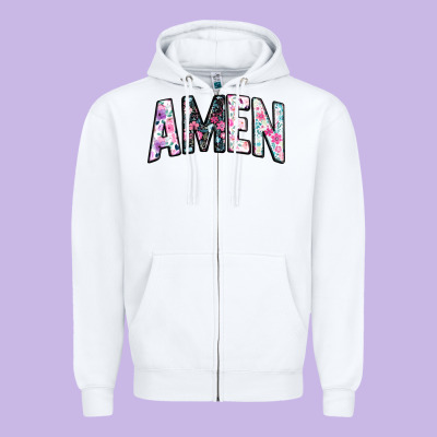 Amen Zipper Hoodie Designed By Jahusdesignshop