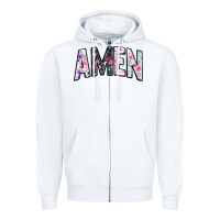 White amen Zipper Hoodie - JahusDesignShop