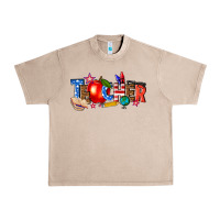French Oak American teacher Urban Heavy Tee - texasbilliewilder