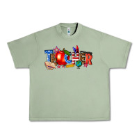 Oil Green American teacher Urban Heavy Tee - texasbilliewilder