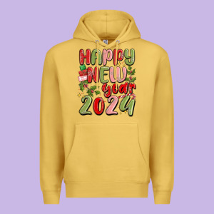 Happy New Year 2024 Premium Hoodie Designed By Maliassmallbusiness