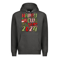 Charcoal Heather happy new year 2024 Premium Hoodie - MaliasSmallBusiness