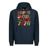 Navy happy new year 2024 Premium Hoodie - MaliasSmallBusiness