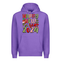 Purple happy new year 2024 Premium Hoodie - MaliasSmallBusiness