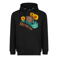 Black howdy leopard tooled leather hat Heavyweight Hoodie - AdoDesignShop