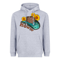 Heather Grey howdy leopard tooled leather hat Heavyweight Hoodie - AdoDesignShop