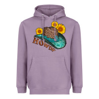 Lavender howdy leopard tooled leather hat Heavyweight Hoodie - AdoDesignShop