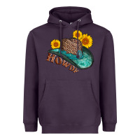 Plum howdy leopard tooled leather hat Heavyweight Hoodie - AdoDesignShop