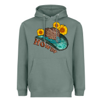 Sage howdy leopard tooled leather hat Heavyweight Hoodie - AdoDesignShop