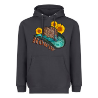 Howdy Leopard Tooled Leather Hat Heavyweight Hoodie | Teevron