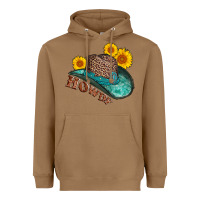 Toasted Coconut howdy leopard tooled leather hat Heavyweight Hoodie - AdoDesignShop
