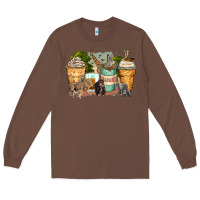 Chestnut safari animals coffee cups Long Sleeve Tee - Zillion Design Studio