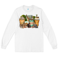 White safari animals coffee cups Long Sleeve Tee - Zillion Design Studio