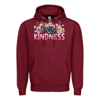Burgundy Choose kindness Zipper Hoodie - JahusDesignShop