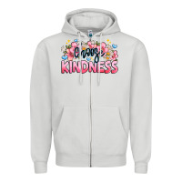 Dove Grey Choose kindness Zipper Hoodie - JahusDesignShop