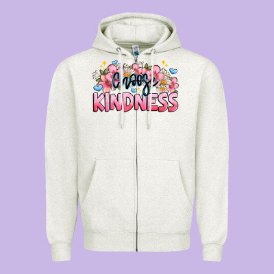 Choose Kindness Zipper Hoodie Designed By Jahusdesignshop