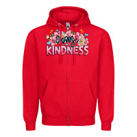 Red Choose kindness Zipper Hoodie - JahusDesignShop